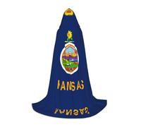 LPLSNWS Kansas State Flag Medium Printed Hooded Cape/Cape, Teen Robe Costume, Suitable for Cosplay and Themed Parties