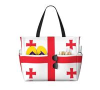 LPLSNWS Large-capacity Flag of Georgia printed beach bag - suitable for vacations, camping, moving, shopping, and more.