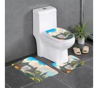 LPLSNWS Outside The Castle Gate Anti-Slip Bathroom mats - 3-Piece Set, Essential for Comfortable Living in bathrooms, bedrooms, and Kitchens.