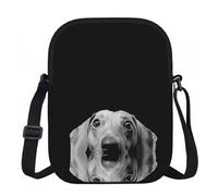 LPLSNWS Pad Dachshund Printed Zipper Crossbody Bag - Small Shoulder Bag with Adjustable Strap - Portable Travel Work Gift Bag for Women Men