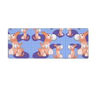 LPLSNWS rabbit holding the ball Patterned Keyboard and Mouse Pad (31.5x11.8 inches) Suitable for Gaming and Office Use.