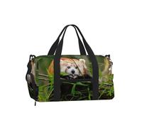 LPLSNWS Red Panda Duffel Bag, Polyester, Zipper Closure, Adjustable Strap, 45 x 23 x 25 cm, with Shoe Compartment and Interior Zip Pocket