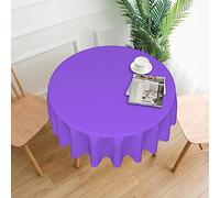 LPLSNWS Solid color light purple Printed round tablecloth - suitable for banquets, weddings, dining rooms, and kitchen tables - 60 inches in diameter