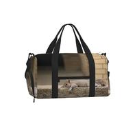 LPLSNWS Squirrel Just Laying Duffel Bag, Black, 45x23x25 cm, Polyester, Adjustable Strap, with Shoe Compartment