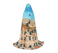 LPLSNWS Turtle crawling on the beach Graphic S Teen Cosplay Robe - Perfect for Halloween, stage plays and everyday cosplay wear
