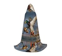 LPLSNWS Two Wild Ducks Graphic L Teen Cosplay Robe - Perfect for Halloween, stage plays and everyday cosplay wear