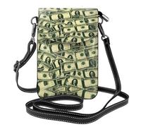 LPLSNWS Women's Small Crossbody Cell Phone Bag, Leather Flap Bag many cartoon dollars Printed