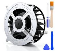 Lpluziyyds 23 Blades PS5 Cooling Fan Replacement for PS5 Standard Edition, Quiet Internal Fan for PlayStation 5 with Full Opening Tool Kit (T8 Screwdriver, Cleaning Brush, Pry Bars, Spudgers)