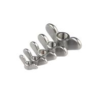 LPMPCZKZGF 1~5 M4 M5 M6 M8 M10 M12 M14 M16 304 A2 stainless steel butterfly nut wing special-shaped hand-tightening claw Bolts and Nuts(A-type,M6-3pcs)
