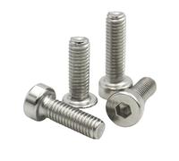 LPMPCZKZGF 2/5/10/20pcs M2 M2.5 M3 M4 M5 M6 M8 M10 304 Stainless Steel DIN7984 Hex Socket Hexagon Thin Short Low Cap Head Screw Bolt Bolts and Nuts(15mm,M4 x10pcs)