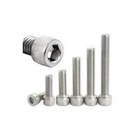 LPMPCZKZGF 5pcs-50pcs M1.4 M1.6 M2 M3 M4 M5 M6 304 A2-70 Stainless Steel Hexagon Hex Socket Bolts and Nuts(4mm,M1.6 x 50Pieces)