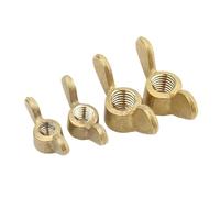 LPMPCZKZGF Metric brass wing nut M3M4M5M6M8M10M12M14 big ear butterfly special-shaped hand-tightened claw Bolts and Nuts(M6-5pcs)