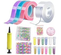 LPMXYW 25 Pcs Nano Tape Kit,Nano Tape Bubbles Kit Nano Tape for Making Bubbles,Tape Washable Traceless Strong Gel Tape for Carpeta and Kitchen Bubble Tape,DIY Creative Craft Toys for Children