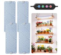 LPMZMBL 40W Ultra-Thin Panel Full Spectrum Grow Lights, 768 LEDs Growing Light for Indoor Plants with Daisy Chain Function, Grow Lights for Seed Starting with 4/8/12/16/20H Auto On/Off Timer (4pcs)