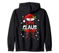 LPN Claus Licensed Practical Nurse Christmas Holiday Zip Hoodie