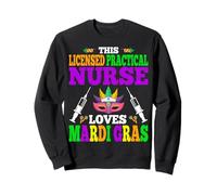 LPN Fat Tuesdays - Licensed Practical Nurse Loves Mardi Gras Sweatshirt
