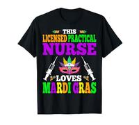LPN Fat Tuesdays - Licensed Practical Nurse Loves Mardi Gras T-Shirt