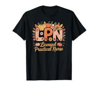 LPN Licensed Practical Nurse Fall Pumpkin Spice Design T-Shirt
