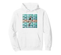 LPN Nurse Cow Print Lightning Bolt Retro Design Pullover Hoodie