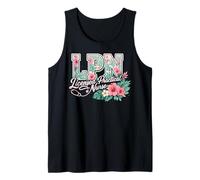 LPN Tropical Flowers Licensed Practical Nurse Aloha Summer Tank Top