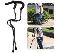 LPNCBUDC Crutch cane adjustable folding armpits, hei adjustable ergonomic handle, non-slip footrest (for adults), armpits fracture, elbow for the elderly