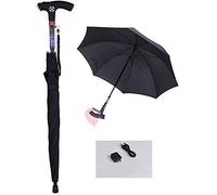 LPNCBUDC Crutch Multi-Function Smart Seniors Umbrella Stick Crutches, Walking Aids Aluminum LED,Black
