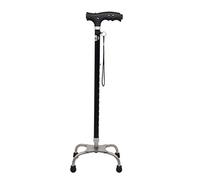 LPNCBUDC Portable Aluminum Alloy Crutches Scalable Adjustment Anti-Skid Ultra-Light Four-Legged With Light Walking Stick Magnetic Therapy For Elderly