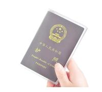 LPNGTNG 1-10PCS Passport Protective Cover Transparent Frosted, PVC Material Waterproof Document Case(Transparent-2PCS)