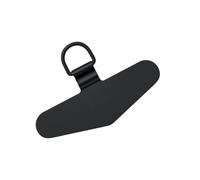 LPNGTNG 5-1PCS Stainless Steel Mobile Phone Lanyard Patch Pad Universal Ultra-thin Phone Hanging Cord Clips Replacement Metal Gasket Pad(5PCS-Black)