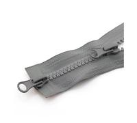 LPNGTNG 5PCS 5# Two Way Chunky Zip Portable Plastic Teeth Zipper 90cm Resin Zipper Double Slider Open End Jacket Long Zips(Grey)