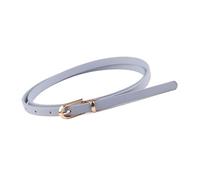 LPNGTNG Adjustable Simple Female Women Candy Color Dress Strap Pu Leather Belt Waist Belts Thin Waistband(Light blue)
