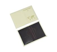 LPNGTNG Airplane Map Printed Travel Passport Protective Cover Passport Covers PU Passport Holder ID Card Cover Travel Accessories(Apricot)