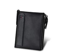 LPNGTNG Coin Pouch Newest Wallets Genuine Cow Customized Short Card Holders Leather Man Purse Brand Male Wallet(Black)