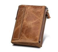 LPNGTNG Coin Pouch Newest Wallets Genuine Cow Customized Short Card Holders Leather Man Purse Brand Male Wallet(Brown)