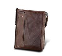 LPNGTNG Coin Pouch Newest Wallets Genuine Cow Customized Short Card Holders Leather Man Purse Brand Male Wallet(Coffee)