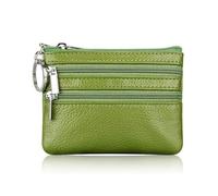LPNGTNG Fashion Leather Women Wallet Clutch One/Two Zip Female Short Small Coin Purse Design Soft Mini Card Cash Holder(2 Zip-Green)
