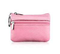LPNGTNG Fashion Leather Women Wallet Clutch One/Two Zip Female Short Small Coin Purse Design Soft Mini Card Cash Holder(1 Zip-Pink)