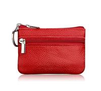 LPNGTNG Fashion Leather Women Wallet Clutch One/Two Zip Female Short Small Coin Purse Design Soft Mini Card Cash Holder(1 Zip-red)