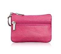 LPNGTNG Fashion Leather Women Wallet Clutch One/Two Zip Female Short Small Coin Purse Design Soft Mini Card Cash Holder(1 Zip-hot Pink)