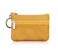 LPNGTNG Fashion Leather Women Wallet Clutch One/Two Zip Female Short Small Coin Purse Design Soft Mini Card Cash Holder(1 Zip-Yellow)