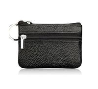 LPNGTNG Fashion Leather Women Wallet Clutch One/Two Zip Female Short Small Coin Purse Design Soft Mini Card Cash Holder(1 Zip-Black)