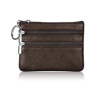 LPNGTNG Fashion Leather Women Wallet Clutch One/Two Zip Female Short Small Coin Purse Design Soft Mini Card Cash Holder(2 Zip-Coffee)