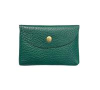 LPNGTNG Leather Mini Envelope Change Pocket Simple Buckle Cowhide Large Capacity Card Bag Women's Coin Wallet Bank Card Earphone Bag(Dark Green,2PCS)