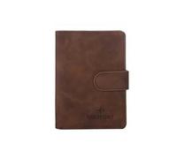 LPNGTNG Leather Passport Holder Covers Case Waterproof Travel Credit Card Wallet Cute Passport Book for Women/Men Buckle Passport Cover(B Coffee)