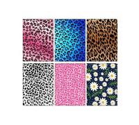 LPNGTNG Leopard Print Passport Holder Travel Flower Women Passport Cover PU Leather Credit Card Wallet Black Ticket Passports Case(E)