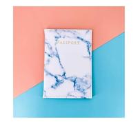 LPNGTNG Passport Cover Hot Stamping Simple Plane Women Men Travel Wedding Passport Covers Holder Fashion Wedding Gift(Blue-B)