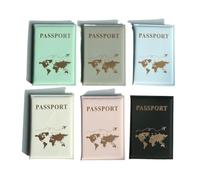 LPNGTNG Passport Cover Passport Holder World Map Organizer Protective Card Case Credit Card Holder ID Document Passport Wallet(Light Green)