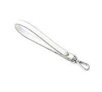 LPNGTNG Soft PU Leather Mobile Phone Strap Portable Simple Solid Color PU Leather Phone Wrist Strap Mobile Phone Accessories(White)