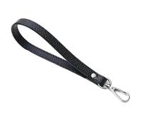 LPNGTNG Soft PU Leather Mobile Phone Strap Portable Simple Solid Color PU Leather Phone Wrist Strap Mobile Phone Accessories(Black)