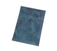 LPNGTNG The World Map Passport Cover Hot Stamping Simple Plane Women Men Travel Passport Case Holder Fashion Wedding Gift(C Dark Blue)